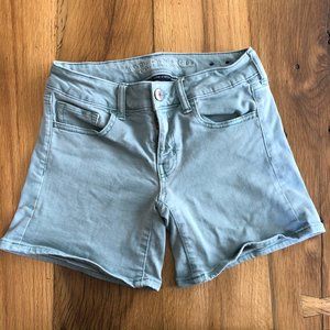 American Eagle AE Midi Blue Twill Stretch Short 4